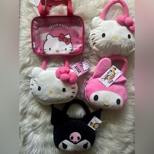 Hello Kitty, My Melody, Kuromi purses, bags. NEW